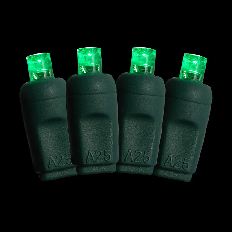 Luci natalizie a LED verdi da 70L 5MM con spaziatura di 4 pollici IP65 impermeabile all'aperto
