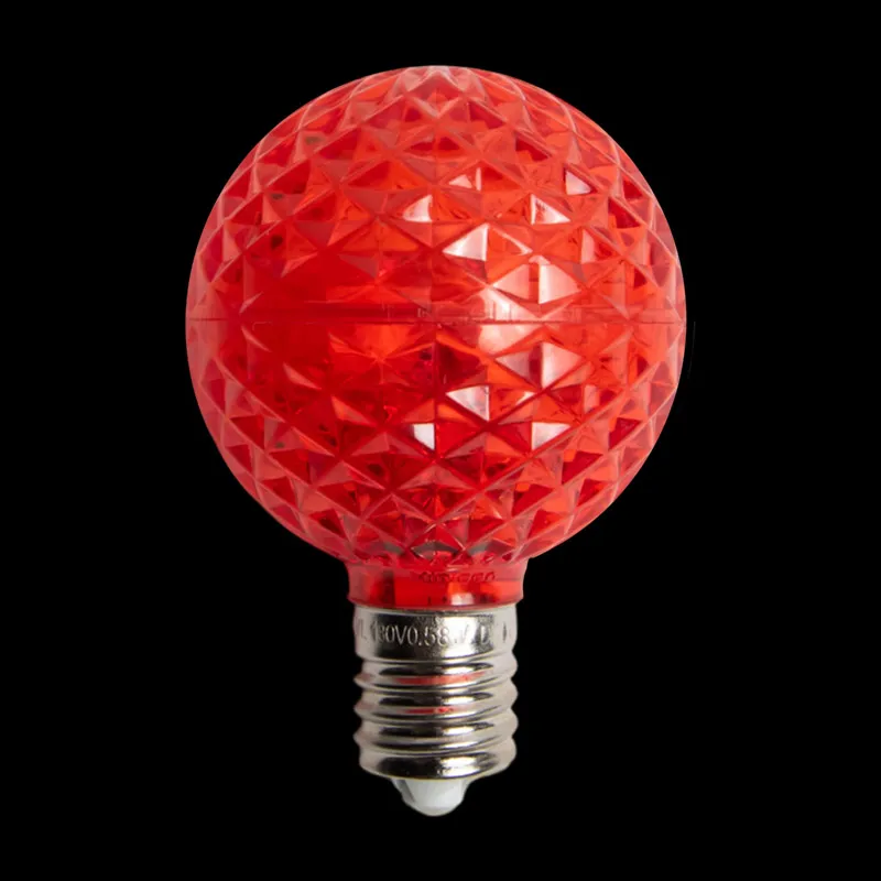 Lampadina LED G50 trasparente – Rossa