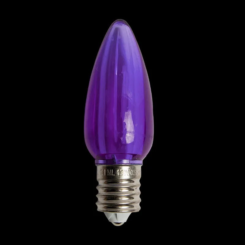 Lampadina LED C9 trasparente viola
