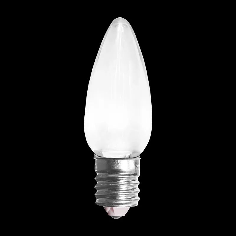 Lampadina LED C9 trasparente bianco puro
