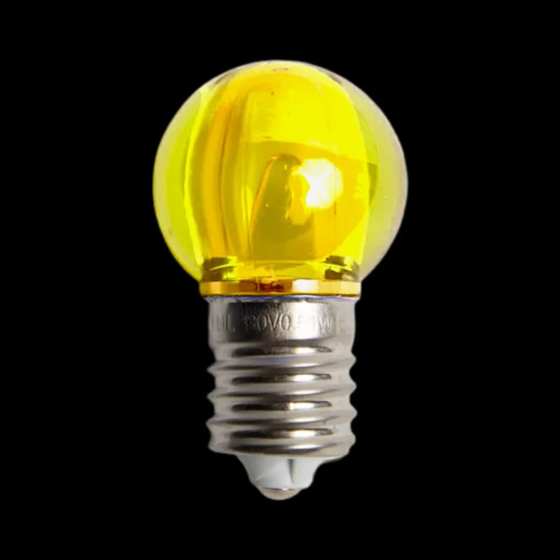 Lampadine LED gialle trasparenti lisce UL G30 E17 da 130 V