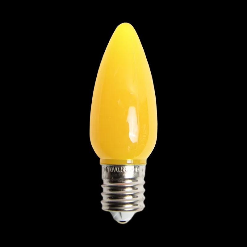 Lampadina LED C9 opaca gialla