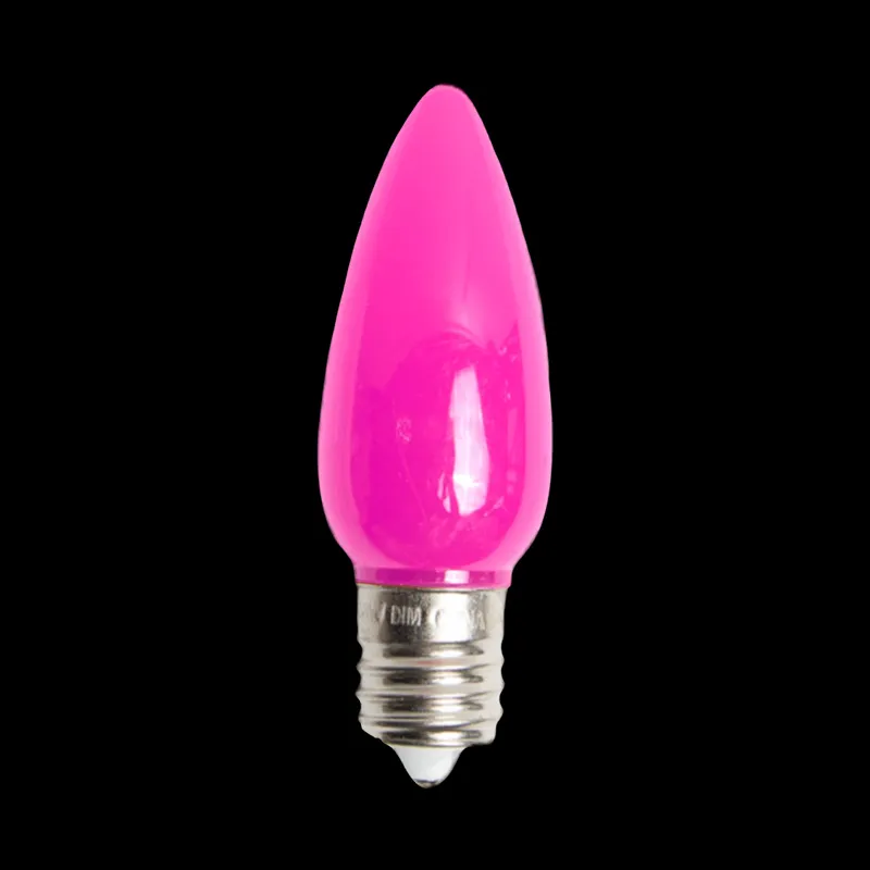Lampadina LED C9 opaca rosa
