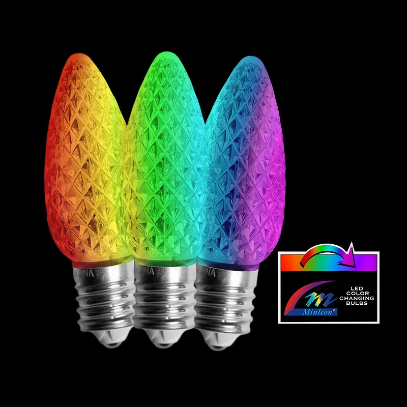 Lampadina LED C9 sfaccettata – Cambio colore lento