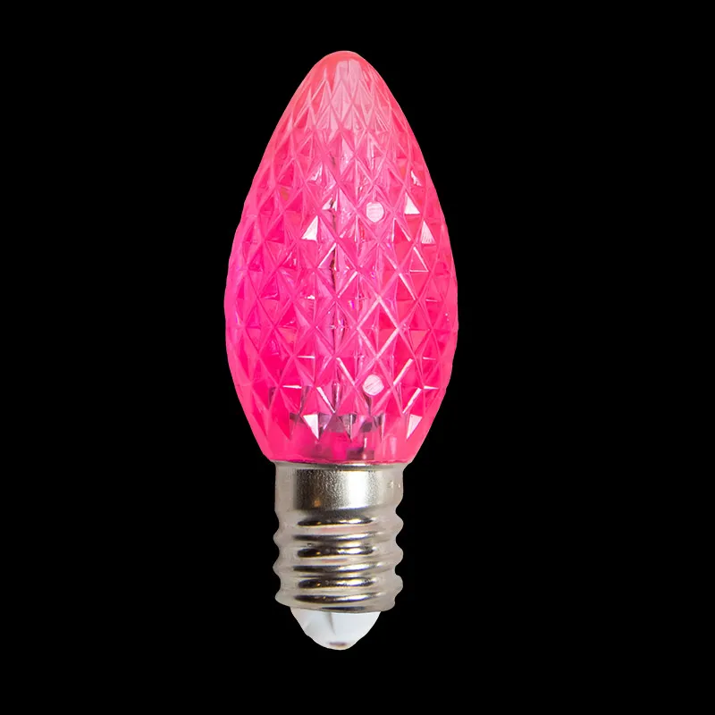 Lampadina LED C7 sfaccettata – Rosa