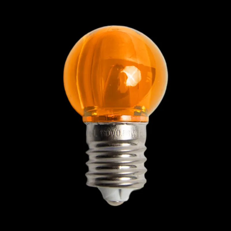 Lampadine LED arancioni trasparenti lisce UL G30 E17 da 130 V
